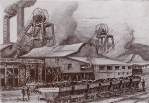 Eine walisische Kohlenmine von Charles John de (after) Lacy
