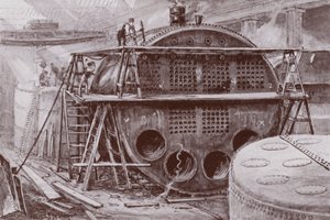 Herstellung der Kessel (Lithografie) von Charles John de (after) Lacy