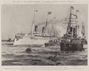 Der Besuch des deutschen Kaisers, Ankunft Seiner Kaiserlichen Majestät, 8. November von Charles John de Lacy