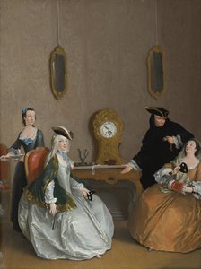 Die Stunde des Maskenballs, von Charles-Joseph Flipart