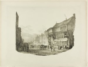 Bridge Street, Chester, aus Lithographic Impressions of Sketches From Nature
