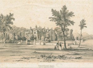 Westwood Hall: getönte Lithographie, undatiert [1832-1841] von Charles Joseph Hullmandel