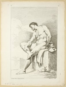 Figur, aus dem zweiten Buch der Figuren der Akademien, teilweise graviert von den Professoren der Königlichen Akademie von Charles Joseph Natoire