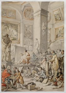 Lebensklasse an der Königlichen Akademie für Malerei und Bildhauerei, 1746