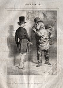 Sittenbilder: Möchten Sie mir erlauben, meine Pfeife anzuzünden? von Charles Joseph Traviès de Villers
