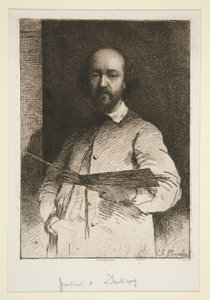 Porträt von Daubigny von Charles Joshua Chaplin