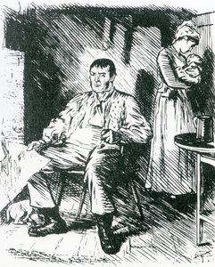 "Ein wirklich harter Fall" Illustration zu "Punch," 1875 (Gravur)