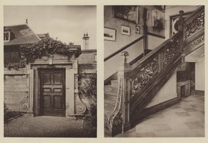 Thorpe Hall, Peterborough, Seiteneingang zu den Ställen, das Treppenhaus von Charles Latham