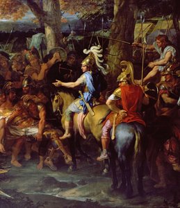 Alexander und Porus in der Schlacht am Hydaspes, ca. 1673 (Detail) von Charles Le Brun