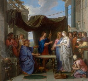 Heirat von Moses und Sephora, Werk von Charles Le Brun, aufbewahrt in der Galleria Estense in Modena