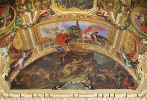Das Bündnis von Deutschland und Spanien mit Holland, 1672, Deckenmalerei aus der Galerie des Glaces