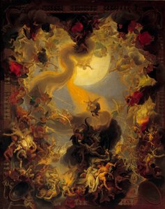 Der Sturz der rebellischen Engel von Charles Le Brun