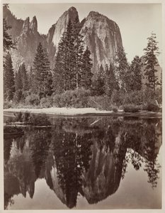 Cathedral Rocks und Spiegelungen, Yosemite, 1864