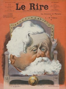 Armand Fallieres, französischer Politiker. Illustration für Le Rire von Charles Leandre