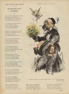 Karikatur des französischen Politikers Ferdinand Buisson. Illustration für Le Rire
