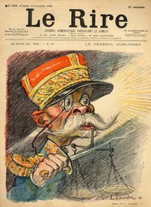 Karikatur von General Zurlinden, von der Titelseite von 