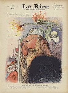 Karikatur von Zar Ferdinand I. von Bulgarien. Illustration für Le Rire