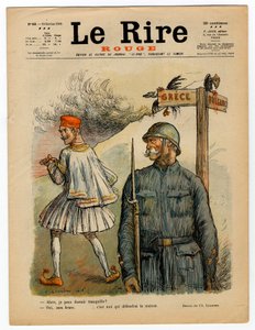 Cover von „The Red Laughter“, Satire in Farben