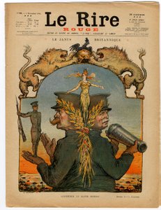 Cover von „Das rote Lachen“, Satirisch in Farben