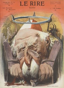Emile Combes, französischer Politiker. Illustration für Le Rire