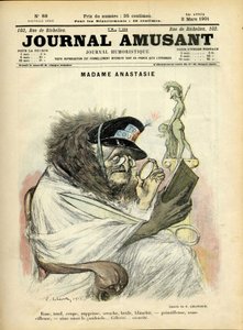 Illustration von Charles Léandre (1862-1934) für das Titelblatt von Le Journal Fun von Charles Leandre