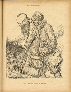 Illustration von Charles Leandre in Le Rire, 29/05/20 - Loriot und sein Kompagnon Lenin von Charles Leandre