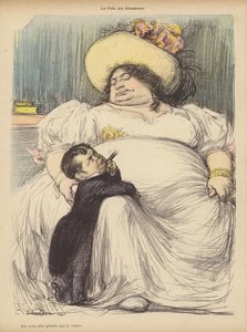 Megalomanie, oder seine Augen waren größer als sein Bauch von Charles Leandre