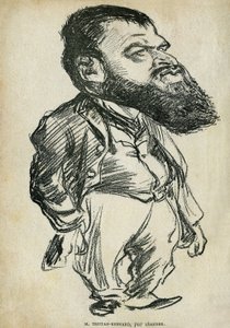 Porträt von Bernard Paul dit Tristan-Bernard (1866-1947), französischer Schriftsteller und Komiker. Karikatur von Charles Leandre (1862-1934), in „Tales de Pantruche et d