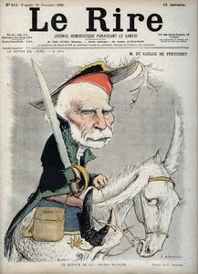 Porträt von Charles de Freycinet (Louis Charles de Saulces de Freycinet) (1828-1923), französischer Politiker und Ingenieur - Karikatur von Charles Leandre (1862-1934) in „Le Rire“ vom 19. November 1898