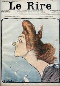 Porträt der Sängerin Yvette Guilbert (1865-1944) - Karikatur von Charles Leandre (1862-1934) in „Le Rire“ vom 29. Januar von Charles Leandre