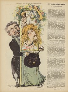 Aufführung von Henri Lavetans Stück Varennes im Théâtre Sarah Bernhardt. Illustration für Le Rire