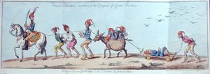 Französische Freiwillige marschieren zur Eroberung Großbritanniens, geätzt von James Gillray (1757-1815), veröffentlicht von Hannah Humphrey im Jahr 1803 von Charles Lorraine (after) Smith
