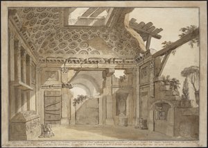 Entwurf für die Gemälde in der Zelle von Pater Lesueur im Kloster Santissima Trinita dei Monti in Rom