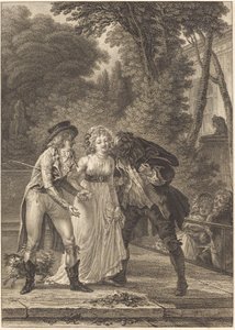 Der erwiderte Kuss von Charles Louis Lingée after Jacques Louis François Touzé