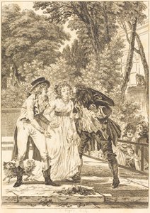 Der erwiderte Kuss von Charles Louis Lingée after Jacques Louis François Touzé
