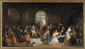 Der Appell der letzten Opfer des Terrors im Gefängnis von Saint Lazarus im Juli 1795 von Charles Louis Lucien Muller