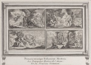 Vier biblische Szenen: die Hauptgeheimnisse des Alten und Neuen Testaments, 1680-1728 von Charles Louis Simonneau