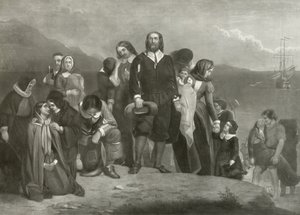 Die Landung der Pilgerväter in Amerika (1620) von Charles Lucy