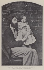 Arthur Hughes und seine Tochter Agnes (s/w Foto)