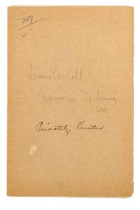Titelseite von Memoria Technica, Oxford von Charles Lutwidge Dodgson