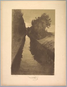 Suite von Landschaften: Landschaft, Platte 1, Remarque, Ein Fisch