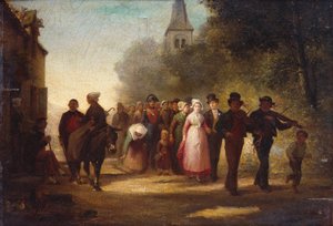Die Dorfhochzeit, 1872 von Charles Marie Lhuillier
