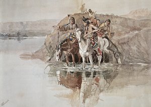 Indianische Kriegspartei von Charles Marion Russell
