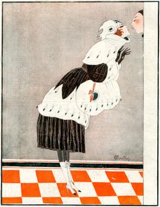 Auf Wiedersehen und Danke! Pass auf mein Make-up auf - Illustration aus La Vie Parisienne von Charles Martin