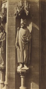 Statue von Clovis, Kirche Sainte-Clotilde, Paris von Charles Marville