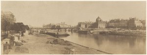 Die Seine vom Pont du Carrousel in Richtung Notre Dame von Charles Marville