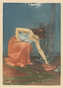 Die Pantoffeln (Farbradierung und Aquatinta) von Charles Maurin