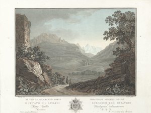 Berglandschaft in der Schweiz von Charles Melchior Descourtis