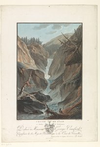 Wasserfall des Flusses Aare von Charles Melchior Descourtis