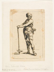 Ein Soldat stehend, Frontalansicht von Charles Meryon